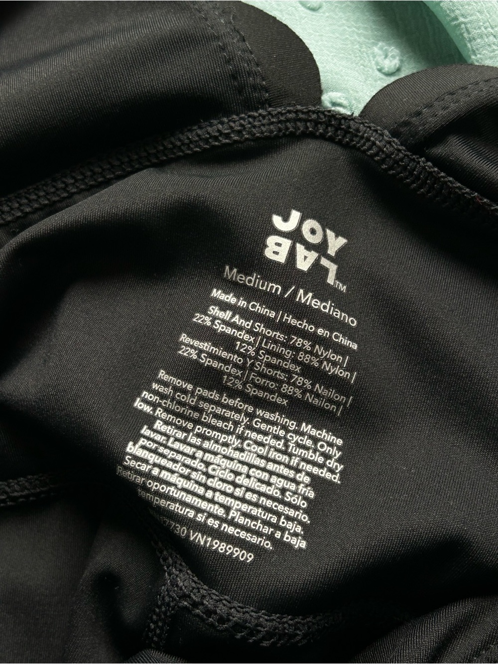JOYLAB SCALLOPED Black V-Back Skirted One-Piece MINI DRESS SIZE MEDIUM ATHLETIC - Picture 10 of 11